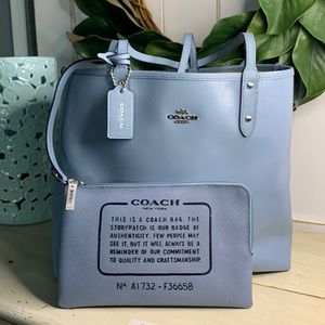 Coach reversible tote